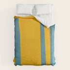 Yellow Teal Abstract Minimalist Artwork Duvet Cover Gallery Image 6