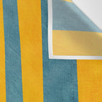 Yellow Teal Abstract Minimalist Artwork Wall Tapestry Gallery Image 3