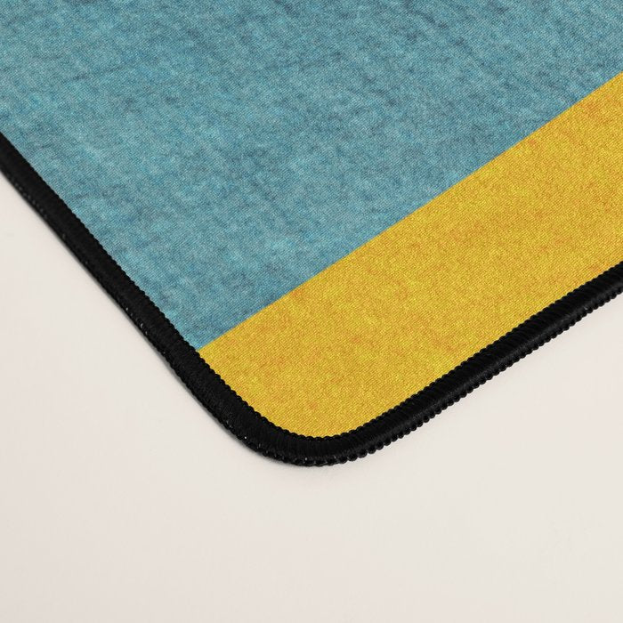 Yellow Teal Abstract Minimalist Artwork Desk Mat Gallery Image 4