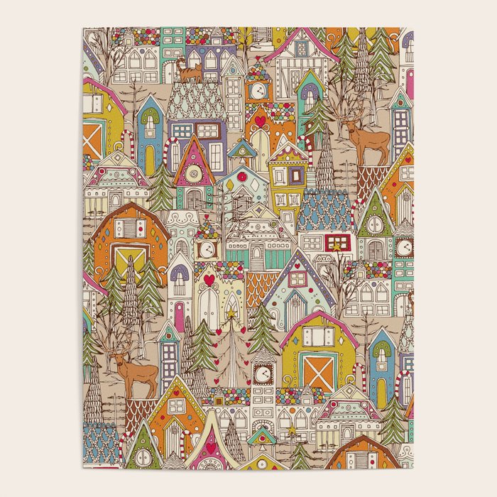 vintage gingerbread town Poster Gallery Image 4