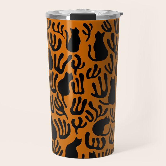 Pattern Cat 02a Autumn Travel Mug Gallery Image 1