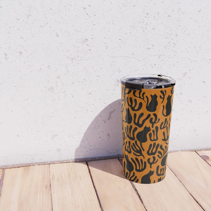 Pattern Cat 02a Autumn Travel Mug Gallery Image 4