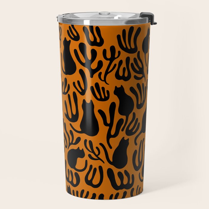 Pattern Cat 02a Autumn Travel Mug Gallery Image 2
