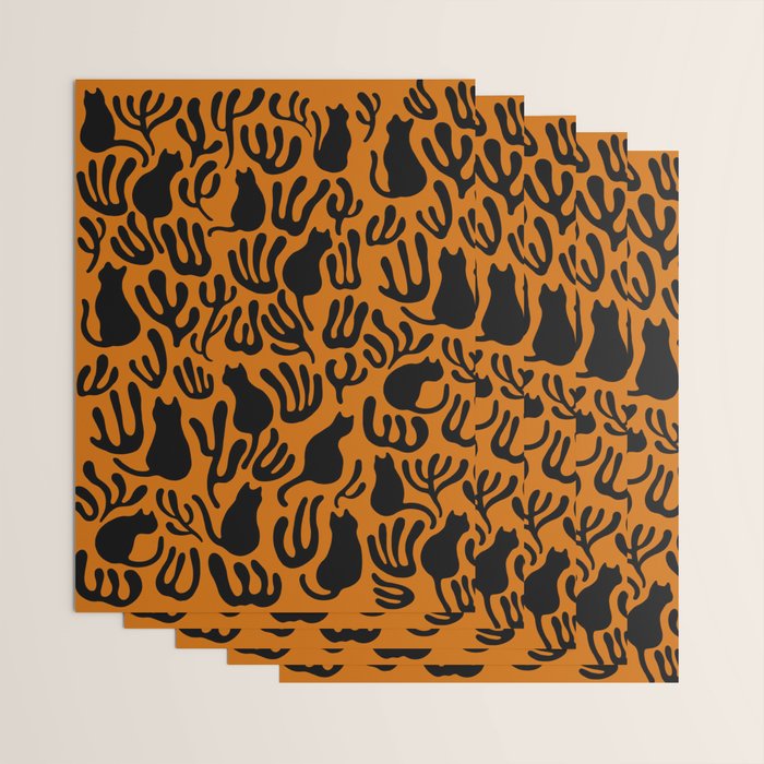 Pattern Cat 02a Autumn Wrapping Paper Gallery Image 3