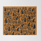 Pattern Cat 02a Autumn Throw Blanket Gallery Image 2