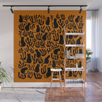 Pattern Cat 02a Autumn Wall Mural Gallery Image 1