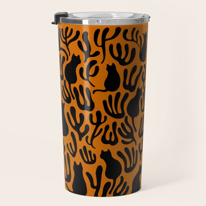 Pattern Cat 02a Autumn Travel Mug Gallery Image 3