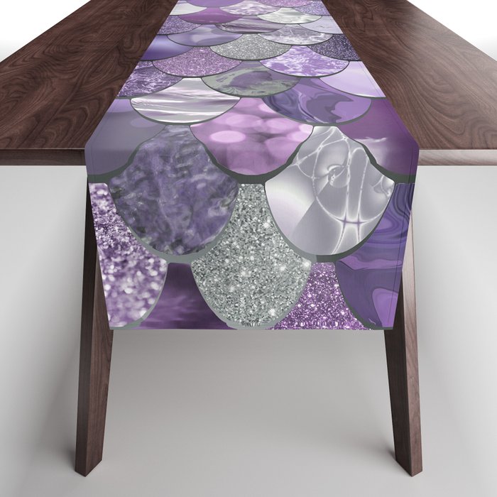 Mermaid Purple and Silver Table Runner Gallery Image 1
