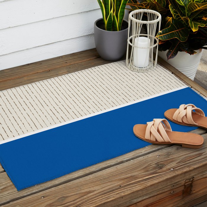 Sand Blue Outdoor Rug Gallery Image 2
