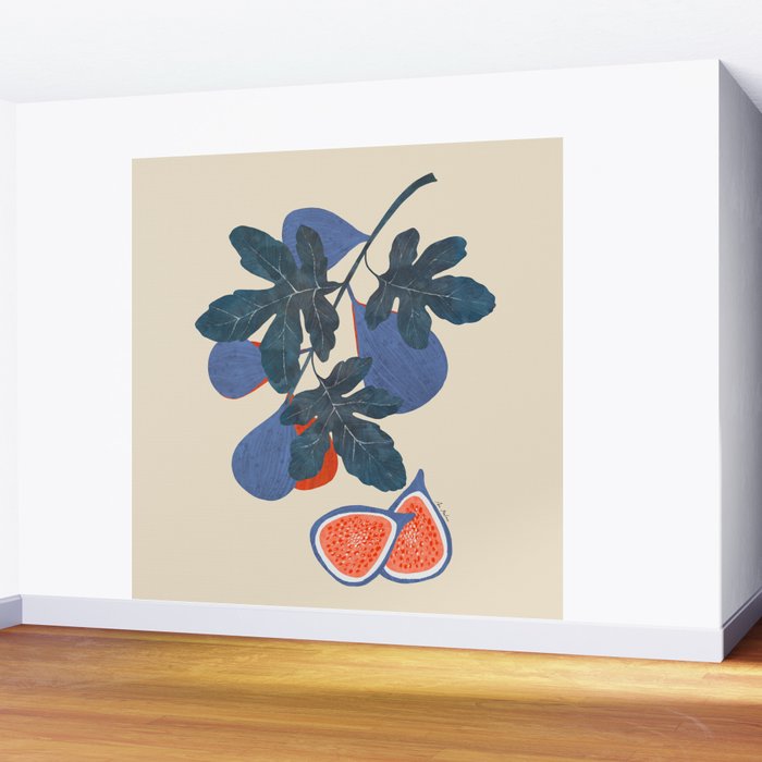 Fig branch still life Wall Mural Gallery Image 2