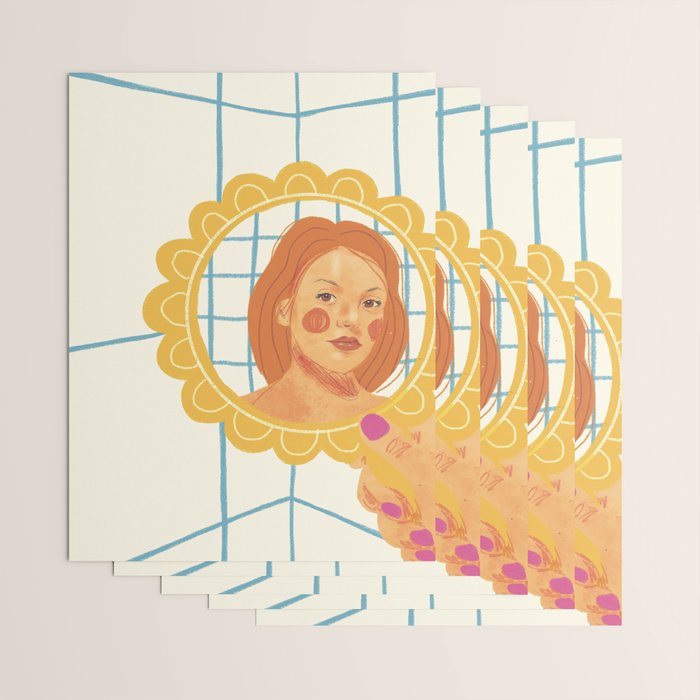 Looking in the mirror Wrapping Paper Gallery Image 3