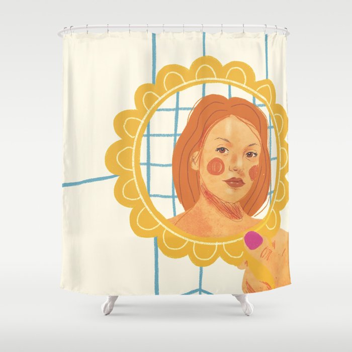 Looking in the mirror Shower Curtain Gallery Image 1