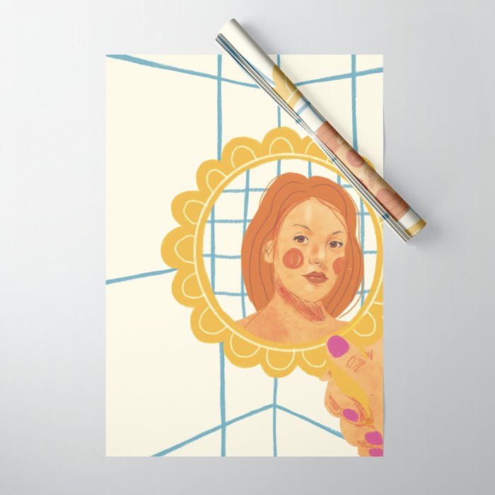 Looking in the mirror Wrapping Paper Gallery Image 1