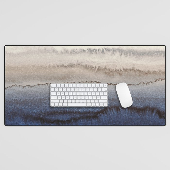 WITHIN THE TIDES WINTER BLUES by Monika Strigel Desk Mat Gallery Image 1
