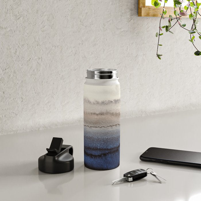 WITHIN THE TIDES WINTER BLUES by Monika Strigel Water Bottle Gallery Image 4