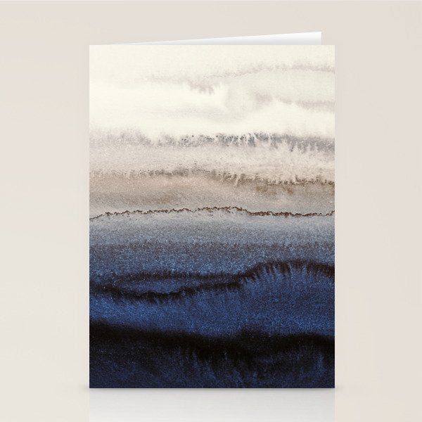 WITHIN THE TIDES WINTER BLUES by Monika Strigel Stationery Card Gallery Image 1