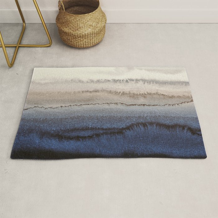 WITHIN THE TIDES WINTER BLUES by Monika Strigel Rug Gallery Image 1