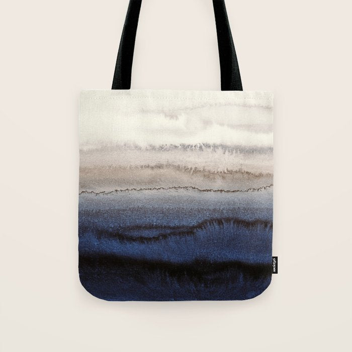 WITHIN THE TIDES WINTER BLUES by Monika Strigel Tote Bag Gallery Image 1