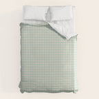 Retro Green Blue Gingham Duvet Cover Gallery Image 6