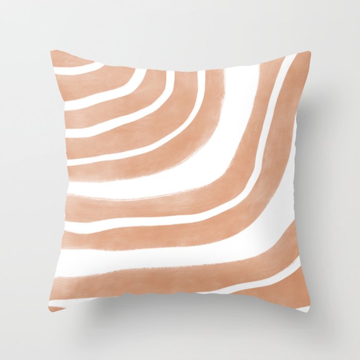 Mid-Century Line Modern Art # 66 Throw Pillow Gallery Image 1