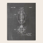 American Football Patent - Football Art - Black Chalkboard Notebook Gallery Image 4