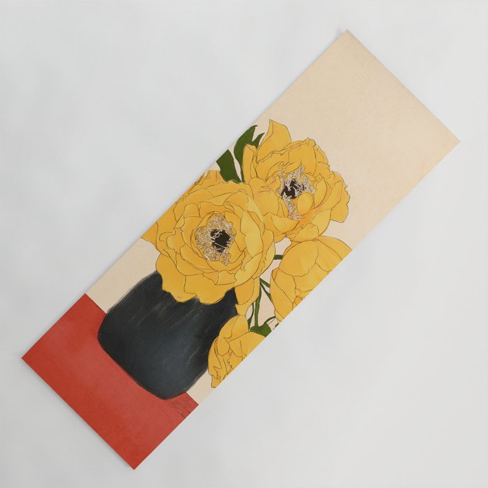 Bouquet Gift Yellow Yoga Mat
