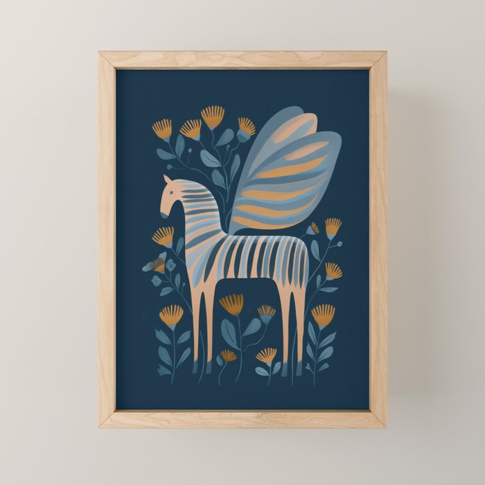 Night Bloom Horse Mini Art Print Gallery Image 1