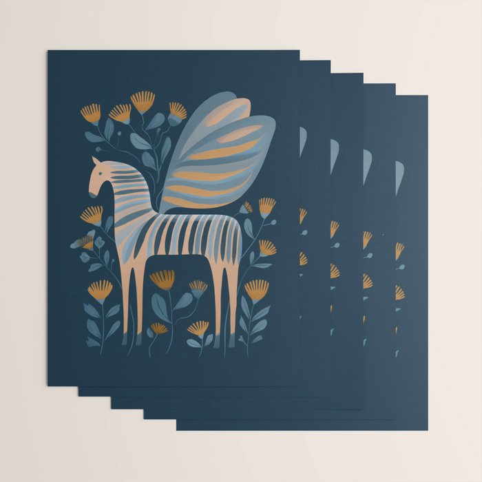 Night Bloom Horse Wrapping Paper Gallery Image 3