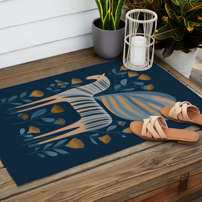 Night Bloom Horse Outdoor Rug Gallery Image 2