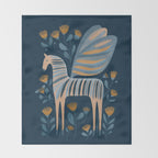 Night Bloom Horse Throw Blanket Gallery Image 2