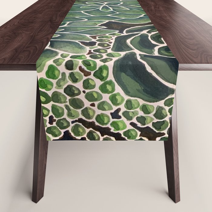 Watercolor Succulents Table Runner Gallery Image 1