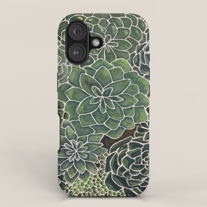 Watercolor Succulents iPhone Case Gallery Image 1