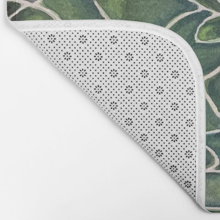 Watercolor Succulents Bath Mat Gallery Image 2