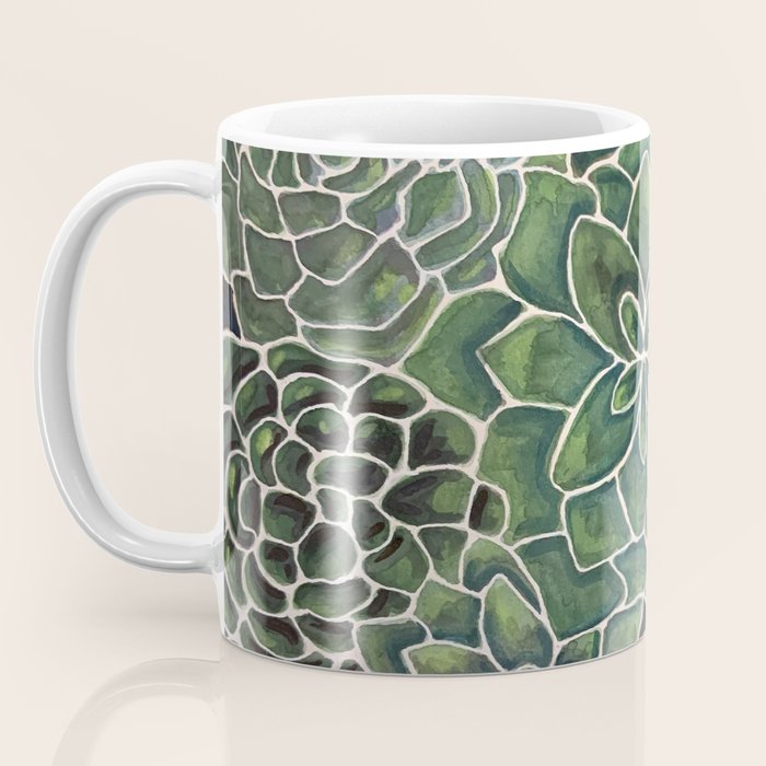 Watercolor Succulents Coffee Mug Gallery Image 3