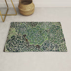 Watercolor Succulents Rug Gallery Image 1