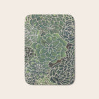Watercolor Succulents Bath Mat Gallery Image 1