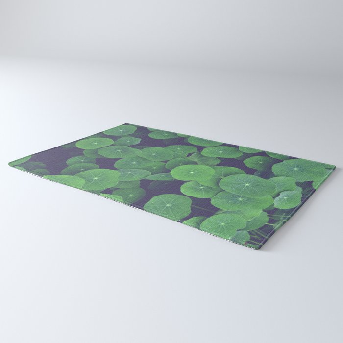 Nasturtium Leaves - botanical leaf plant photograph Rug Gallery Image 3