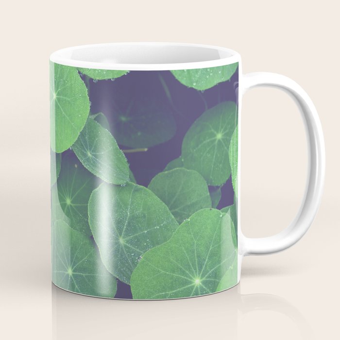 Nasturtium Leaves - botanical leaf plant photograph Coffee Mug Gallery Image 1