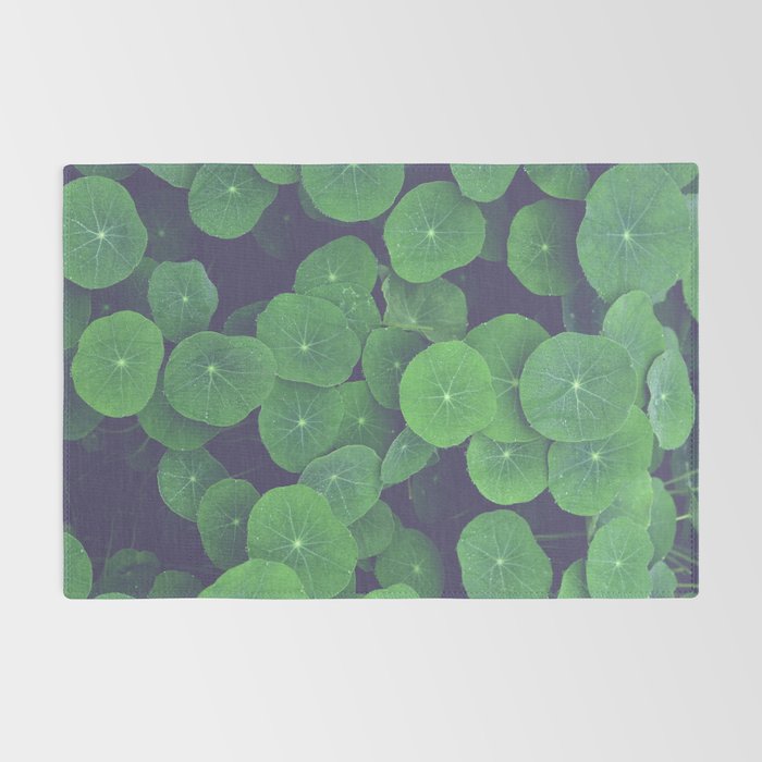 Nasturtium Leaves - botanical leaf plant photograph Rug Gallery Image 2
