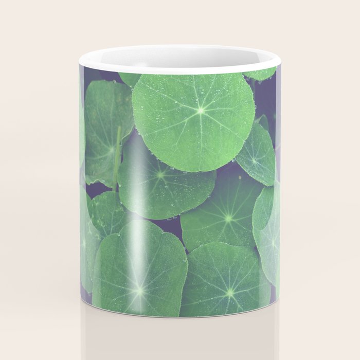Nasturtium Leaves - botanical leaf plant photograph Coffee Mug Gallery Image 4