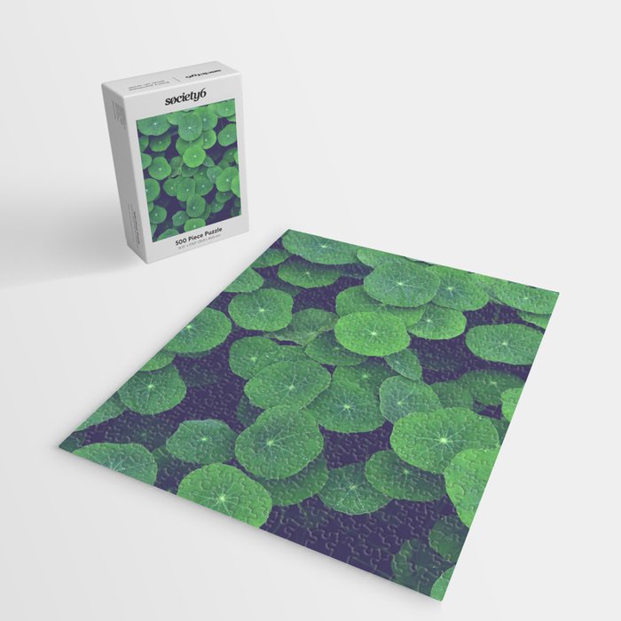Nasturtium Leaves - botanical leaf plant photograph Jigsaw Puzzle Gallery Image 2