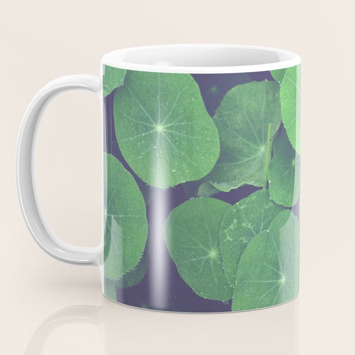Nasturtium Leaves - botanical leaf plant photograph Coffee Mug Gallery Image 3