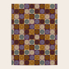 Retro Flowers Check Pattern X Poster Gallery Image 4