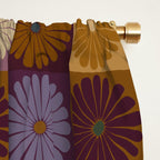 Retro Flowers Check Pattern X Window Curtain Gallery Image 2
