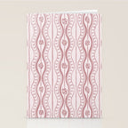 Wavy lines and tiny blooms - dusty rose old pink tones pattern Stationery Card Gallery Image 2