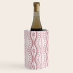 Wavy lines and tiny blooms - dusty rose old pink tones pattern Wine Chiller Gallery Image 3