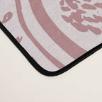 Wavy lines and tiny blooms - dusty rose old pink tones pattern Desk Mat Gallery Image 4