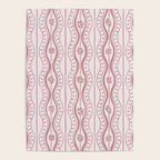 Wavy lines and tiny blooms - dusty rose old pink tones pattern Poster Gallery Image 4