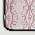 Wavy lines and tiny blooms - dusty rose old pink tones pattern Laptop Sleeve Gallery Image 3
