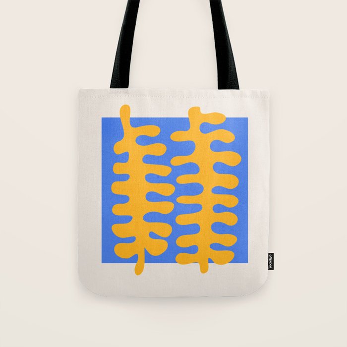 Royal Blue & Supernova: Matisse Paper Leaf Cutouts 02 Tote Bag Gallery Image 1